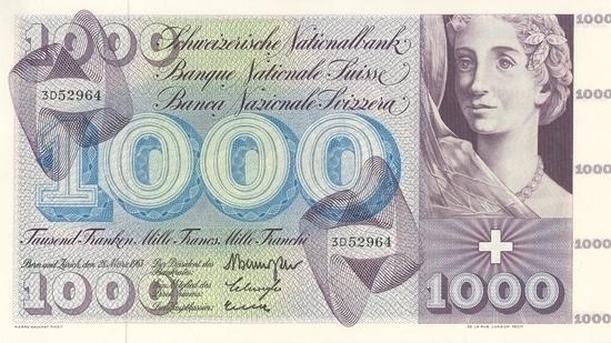İSVİÇRE FRANKININ TÜM BANKNOTLARI 17