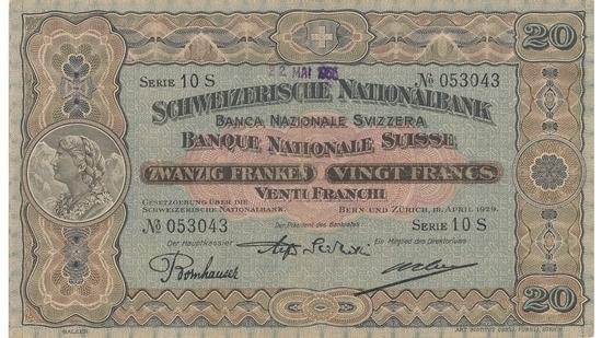 İSVİÇRE FRANKININ TÜM BANKNOTLARI 6