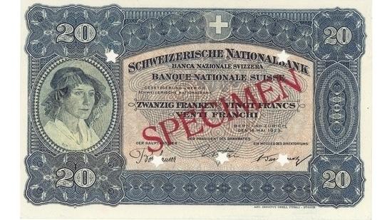 İSVİÇRE FRANKININ TÜM BANKNOTLARI 7
