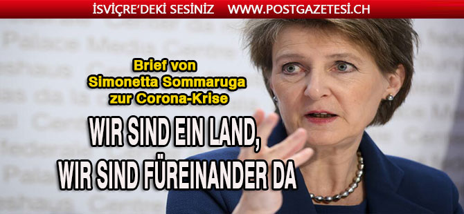 Brief von Simonetta Sommaruga zur Corona-Krise