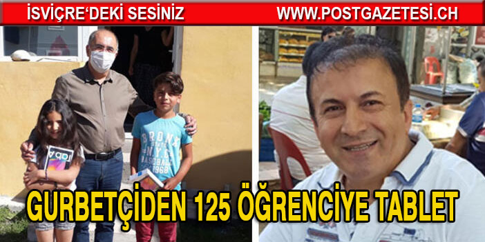 Gurbetçi iş adamı, ilçesindeki tüm öğrencilere tablet gönderdi