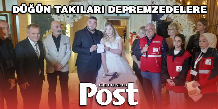 Yeni evlenen gurbetçi çift düğün takılarını depremzedelere bağışladı!