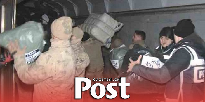 Avrupa'dan akın akın yardım tırları geliyor, polis-asker el ele tasnif yapıyor