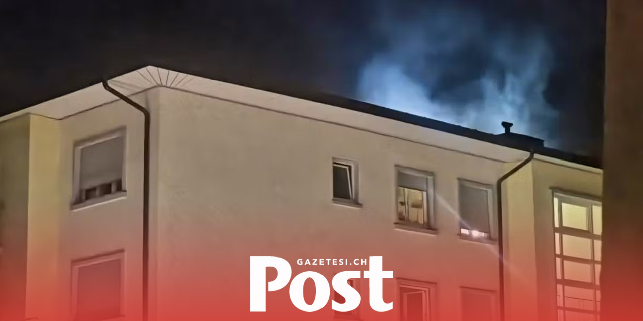 Lozan’da bir apartman dairesi alevler için de kaldı, bina boşaltıldı