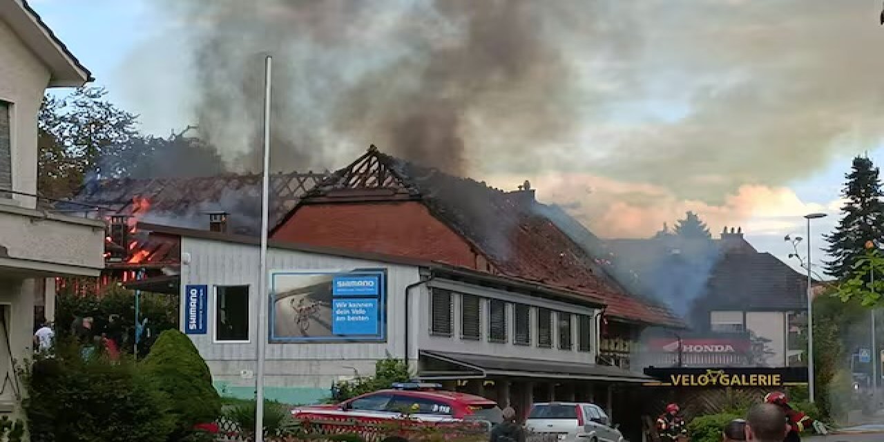 Fribourg’da Kerzers’te Çiftlik Evi Yangını