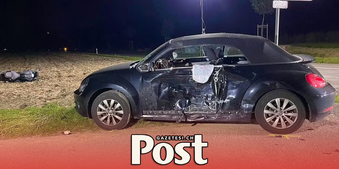 Fribourg’da otomobille çarpışan motosikletli genç ağır yaralandı