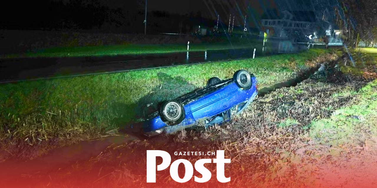 Alkollü sürücü dereye uçtu