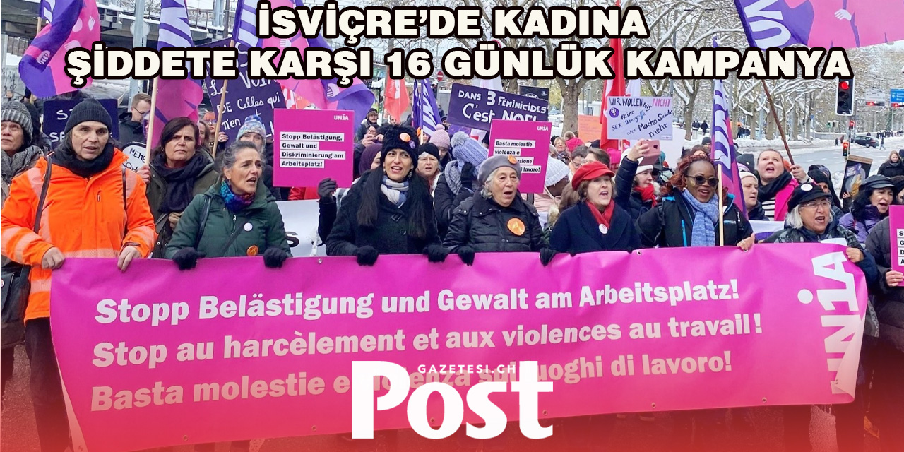 İsviçre’de kadına şiddete karşı 16 günlük kampanya