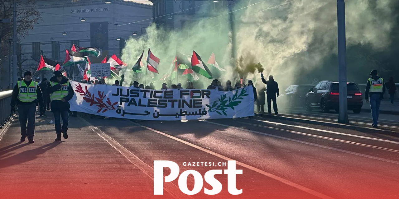 Basel'de Filistine destek yürüyüşü