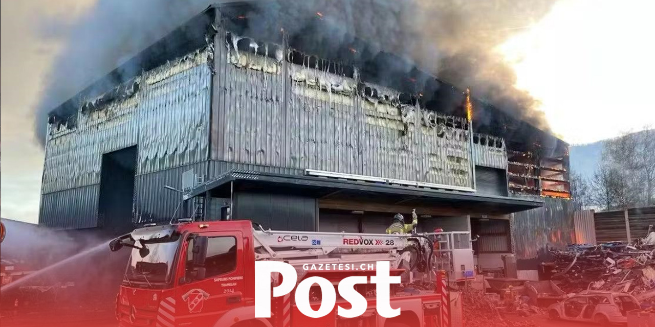 Bern’de Geri Dönüşüm Merkezi Hangarı Tamamen Yandı