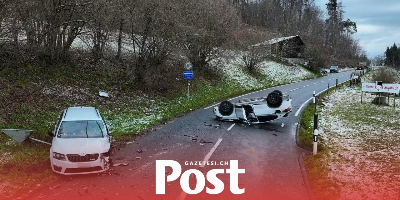 Fribourg’da Kafa Kafaya Çarpışma: 1’i Ağır 3 Yaralı