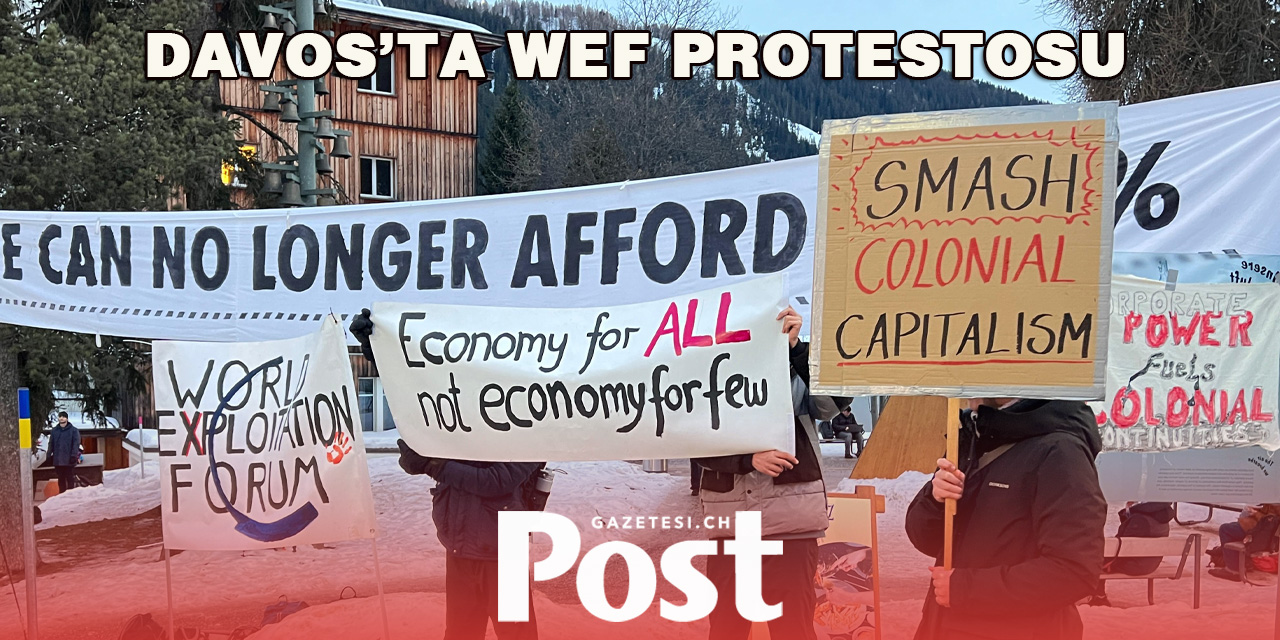 Davos'ta Dünya Ekonomik Forumu karşıtı protesto