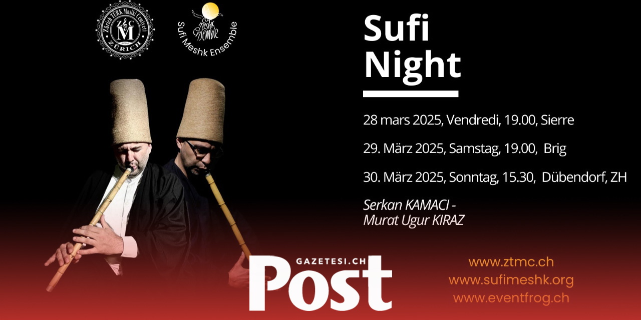 Sufi Meshk Ensemble İsviçre’de: Sufi Geceleri Başlıyor!
