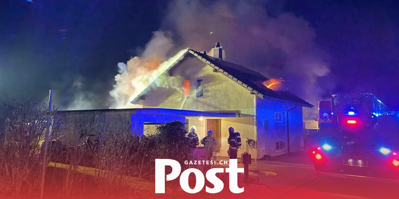 Fribourg Courtaman’da Villa Yangını: İki Kişi Dumandan Etkilendi