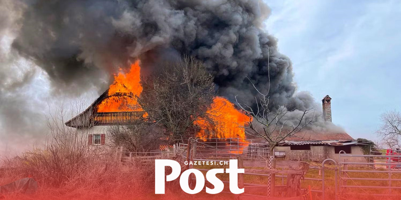 Châtel-Saint-Denis’te Çiftlik Yangını: Can Kaybı Yok