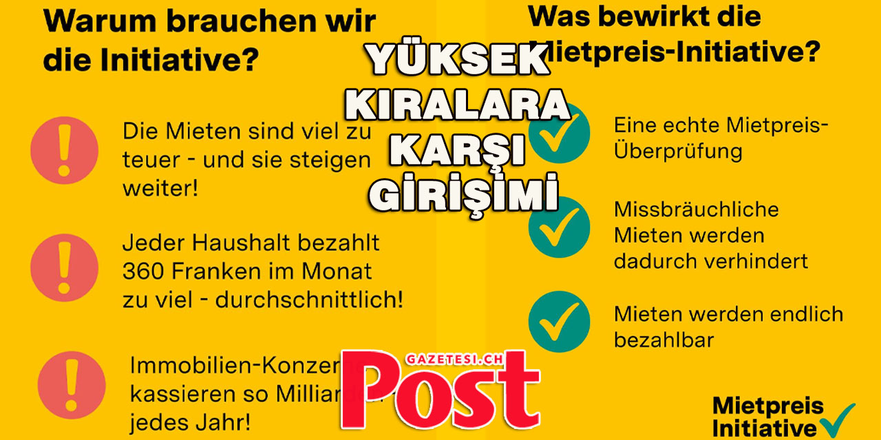 İsviçre Kiracılar Derneği Yüksek Kiralara Karşı Yeni Halk İnisiyatifi Başlattı
