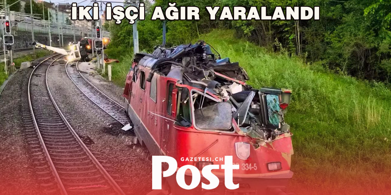 St. Gallen’de Lokomotif ile Ekskavatör Çarpıştı