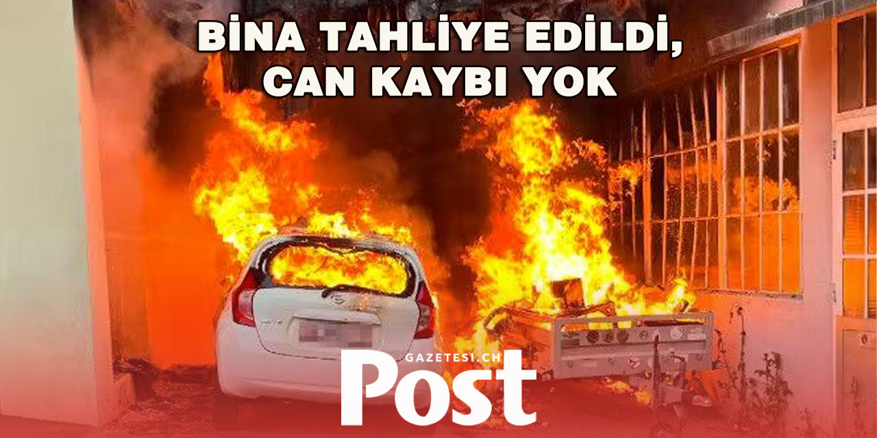 Biel’de Araç ve Römork Alev Aldı