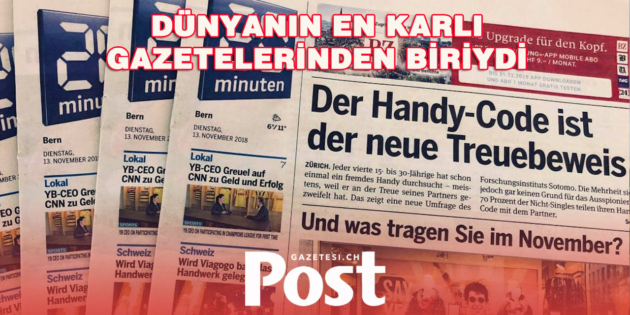 20 MINUTEN GAZETESİ BASILI YAYINA VEDA EDİYOR