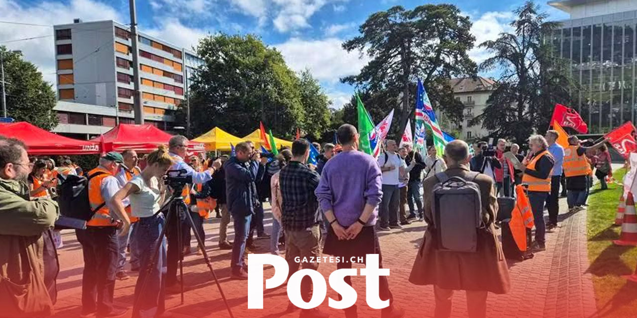 Nestlé Waters çalışanlarından Vevey’de protesto