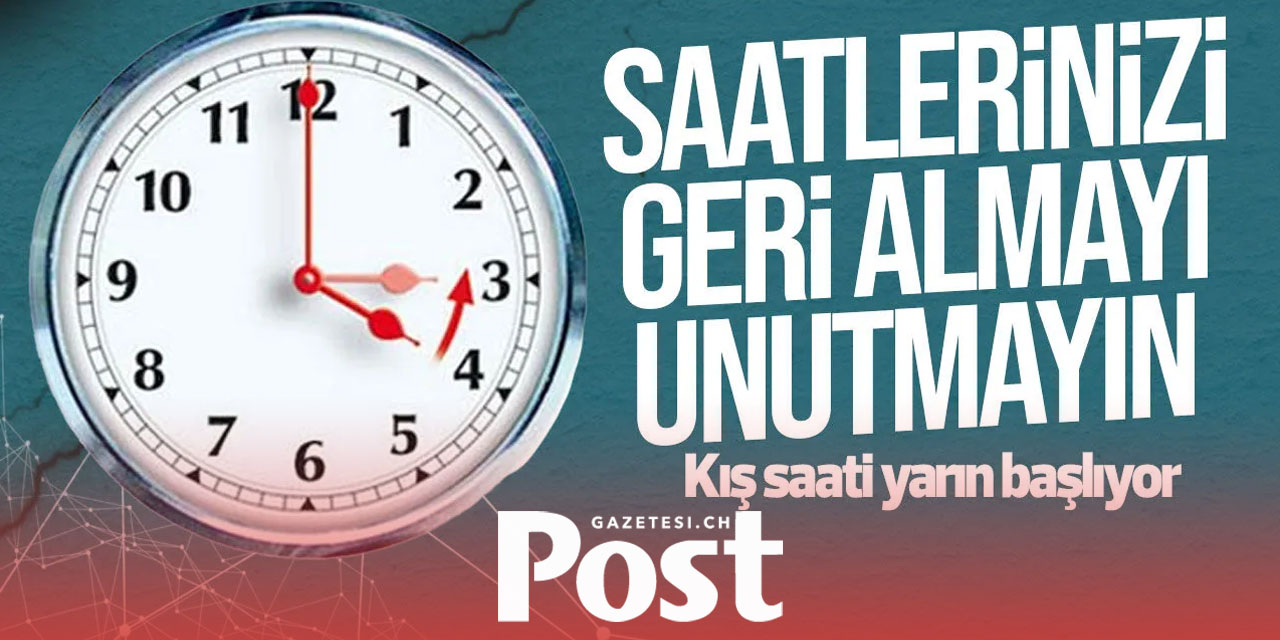 BU GECE SAATLERİNİZİ GERİ ALMAYI UNUTMAYIN