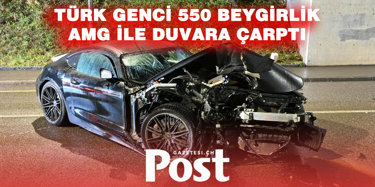 Winterthur’da Türk Gencinin AMG’si Alt Geçit Duvarına Çarptı!