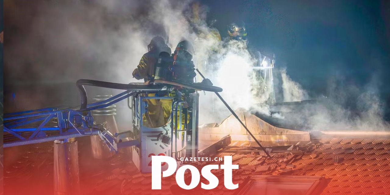 Cenevre Versoix’te bir binanın çatı katında yangın çıktı