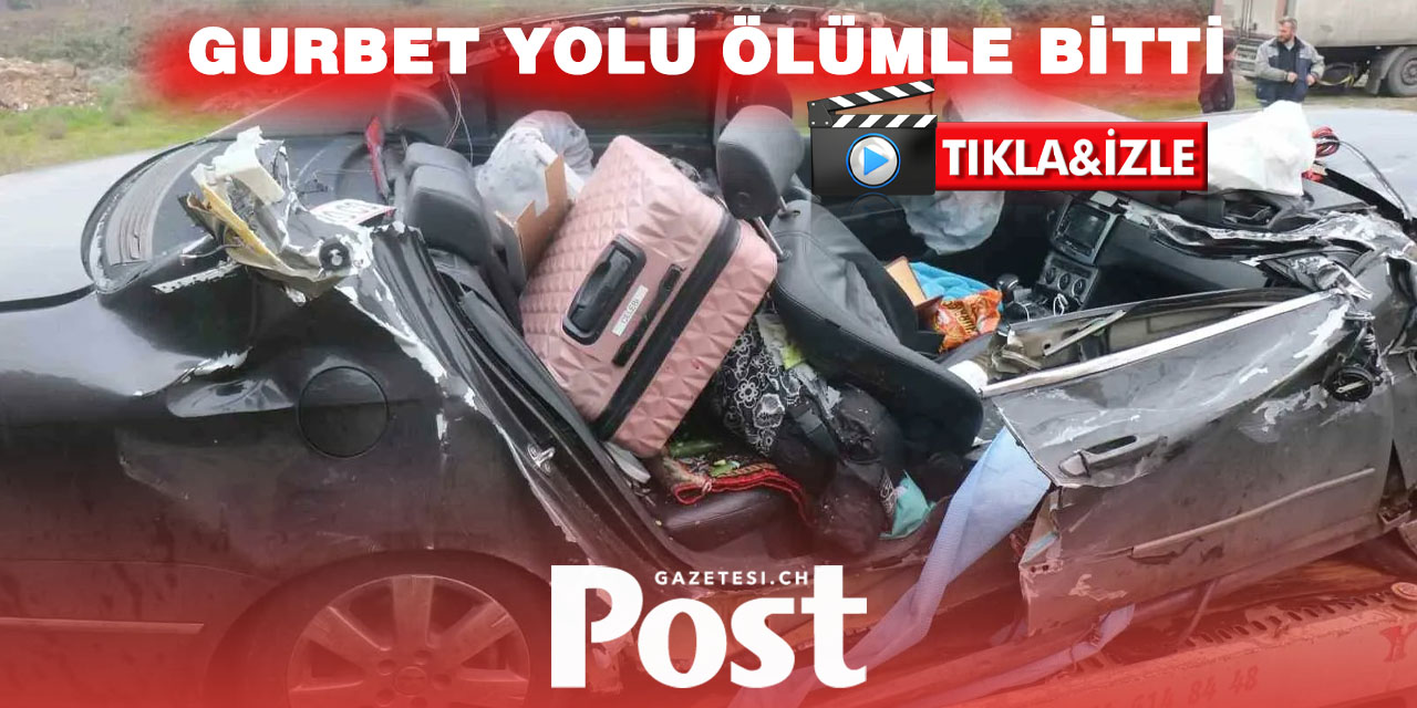 Gurbetçi Otomobili Tıra Çarptı