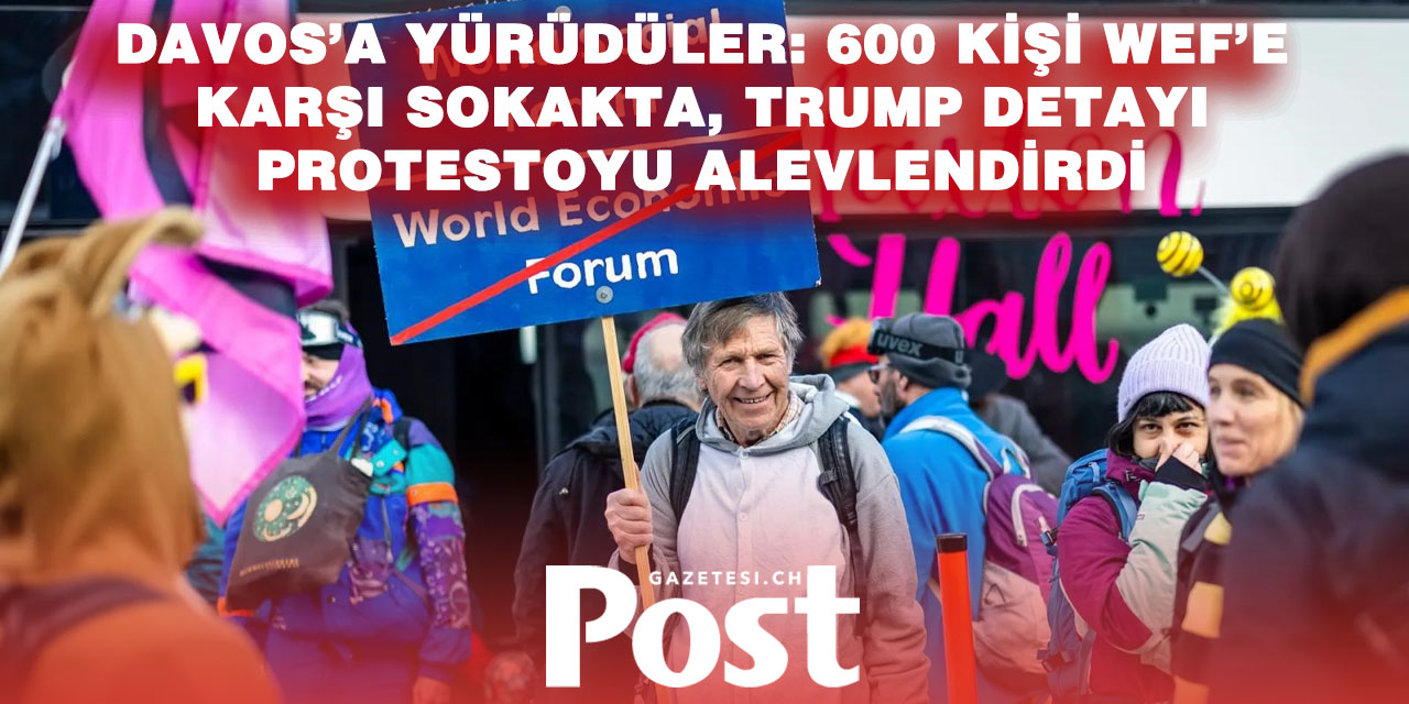 Davos’ta Dünya Ekonomik Forumu’na Karşı Protesto Yürüyüşü