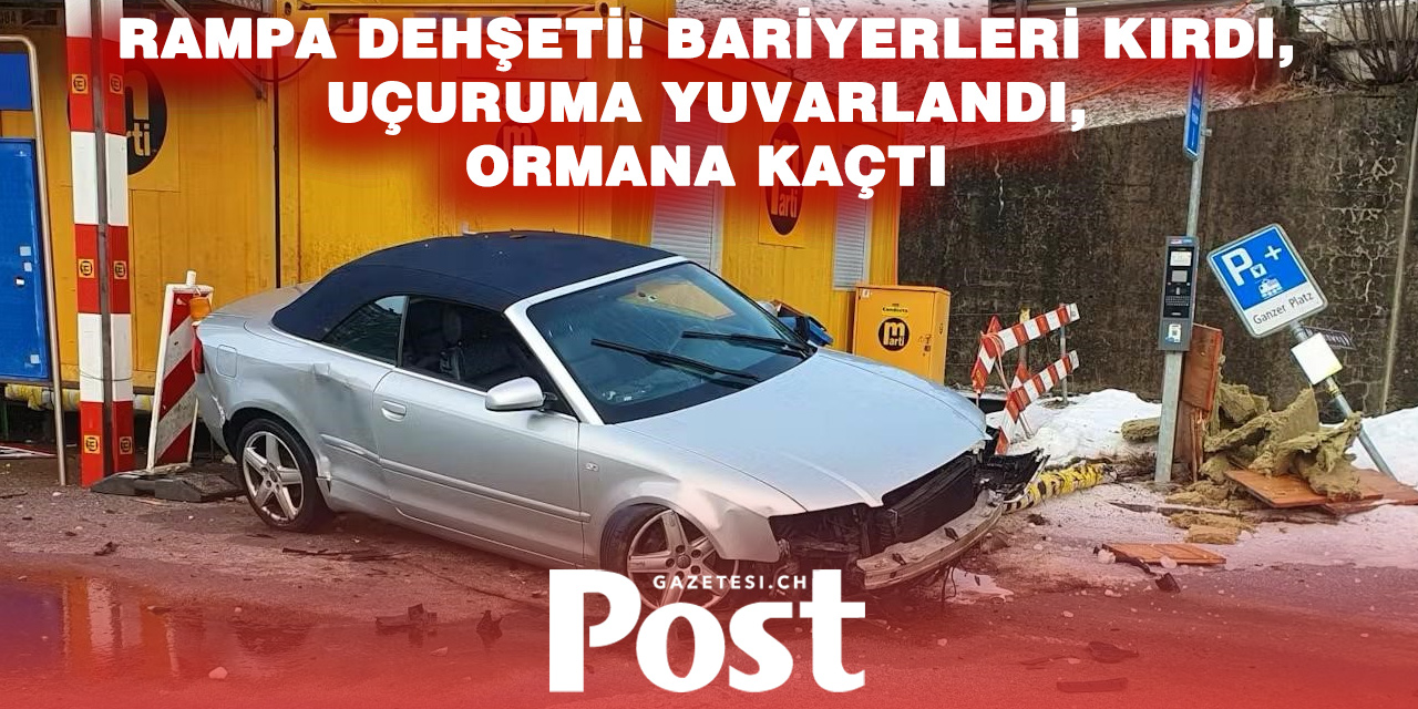 Kandersteg’de film gibi kaçış! Bariyeri parçaladı, uçuruma yuvarlandı, ormana kaçtı