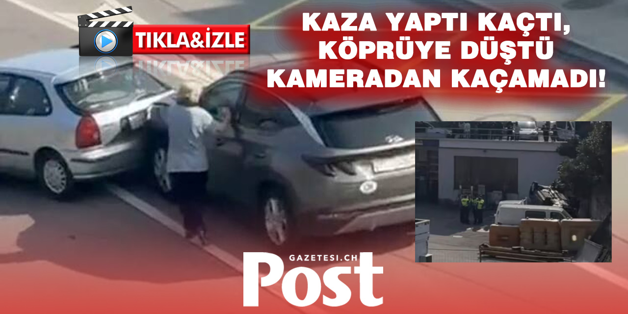 İSVİÇRE’DE KAZA YAPAN SÜRÜCÜ KAÇARKEN YOLDAN ÇIKTI, ARAZİYE YUVARLANDI