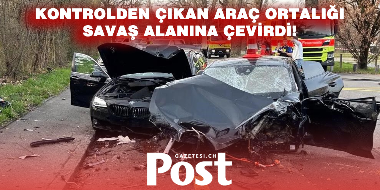 Zürih’te korku dolu anlar: Kontrolden çıkan araç 5 kişiyi yaraladı