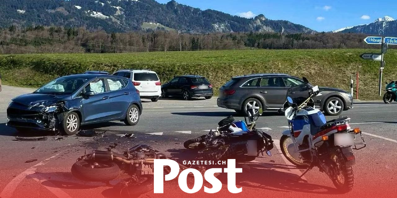 FRİBOURG’DA ZİNCİRLEME KAZA: 3 MOTOSİKLET SÜRÜCÜSÜ AĞIR YARALI