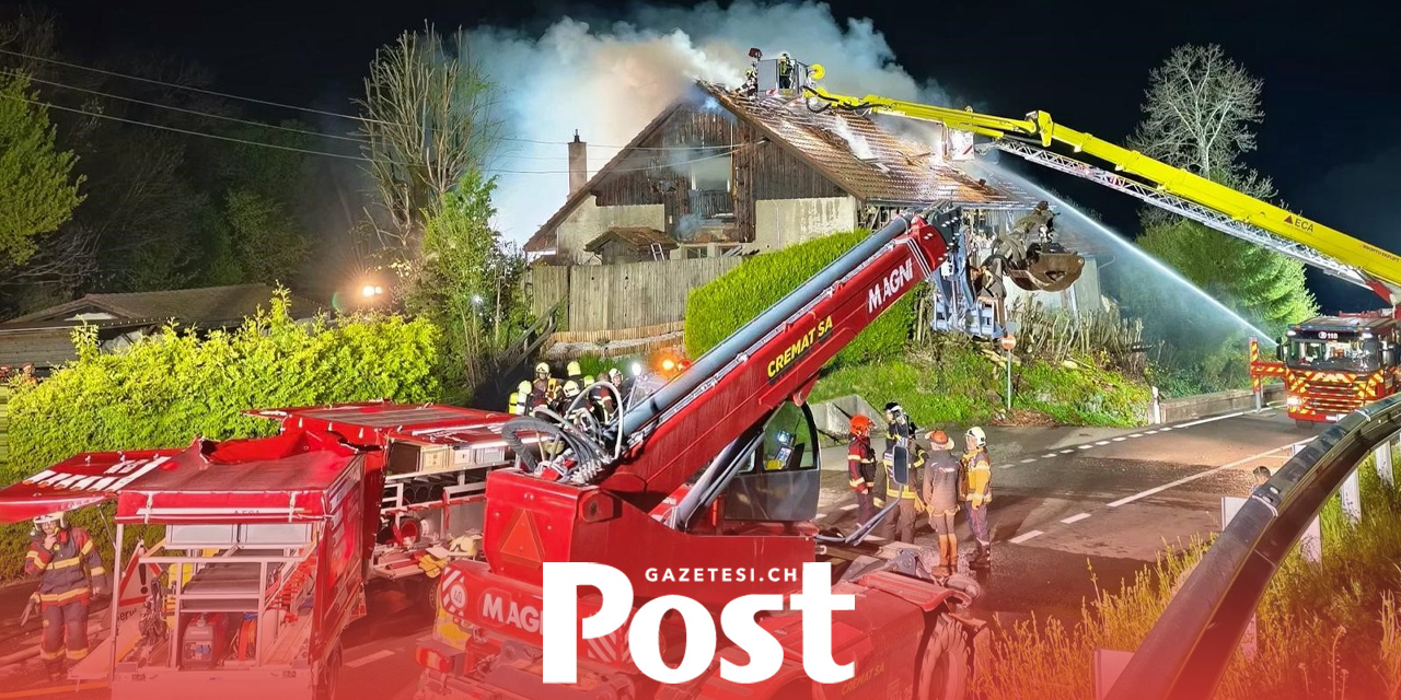 VAUD’DA ÇİFTLİK EVİ ALEVLERE TESLİM OLDU