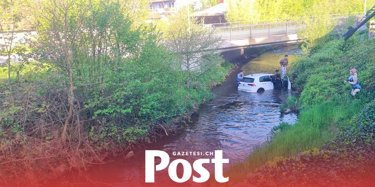 Aargau’da araç dereye uçtu: Üç kişi kurtuldu