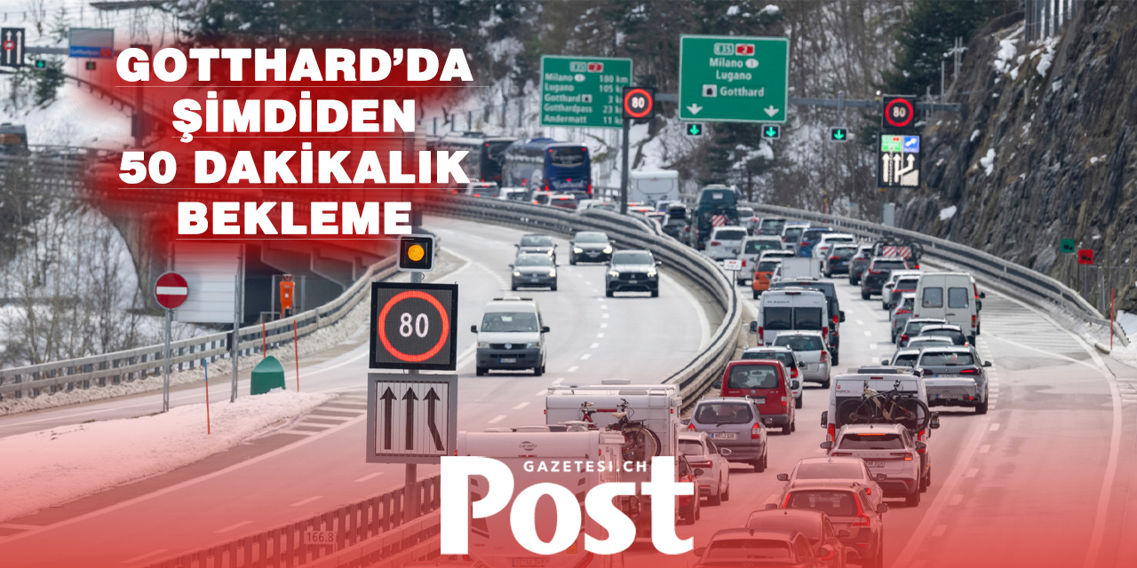 Gotthard Tüneli Önünde Tatil Yoğunluğu Başladı
