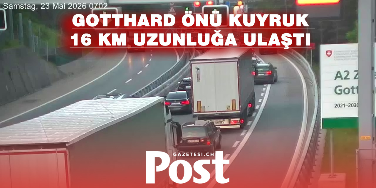 Gotthard Tüneli Önünde Trafik 16 Kilometreye Ulaştı!