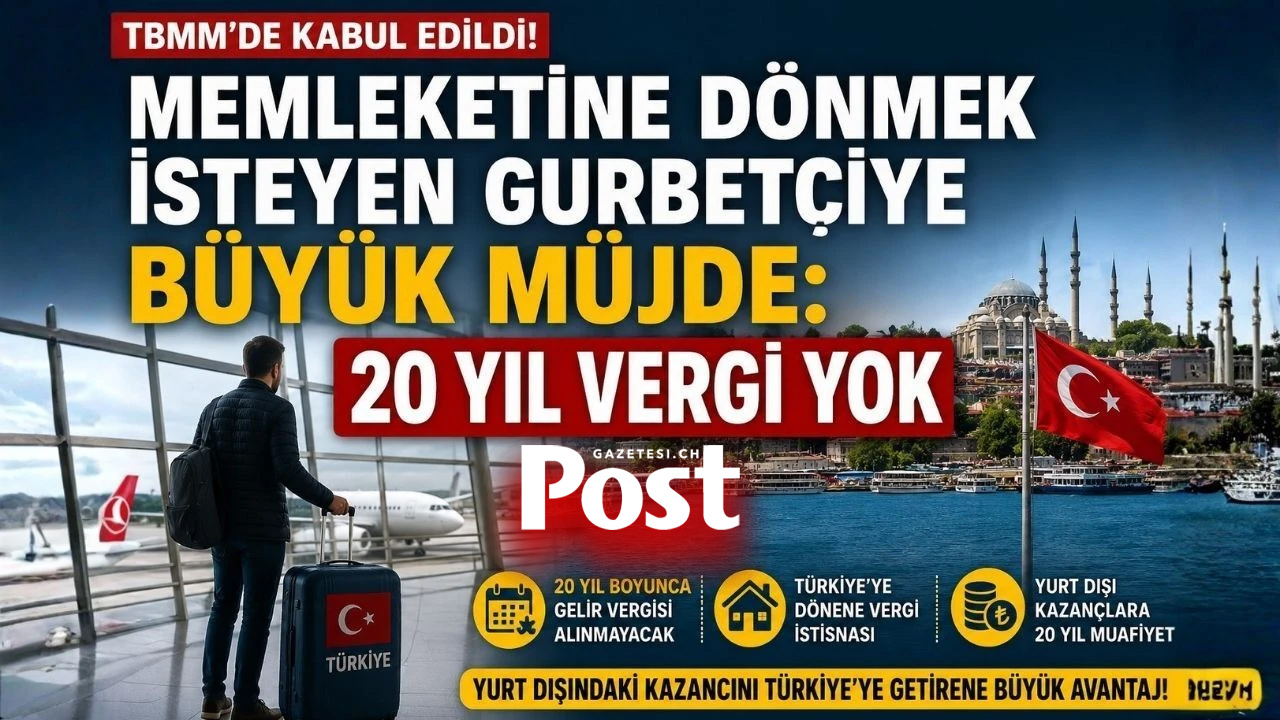 Türkiye’de Gurbetçilere 20 Yıl Vergi Muafiyeti Getiren Düzenleme Yasalaştı