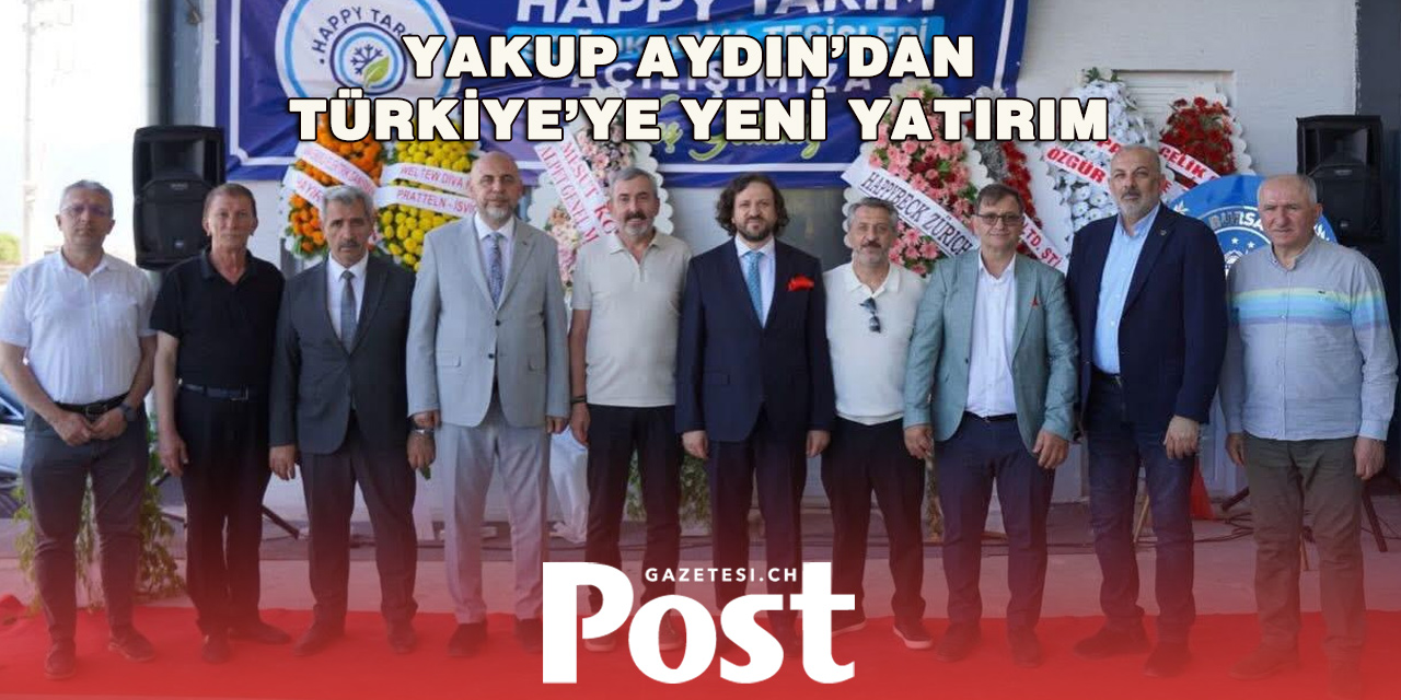 İsviçre’de Faaliyet Gösteren İş İnsanı Yakup Aydın’dan Bursa’ya Önemli Yatırım