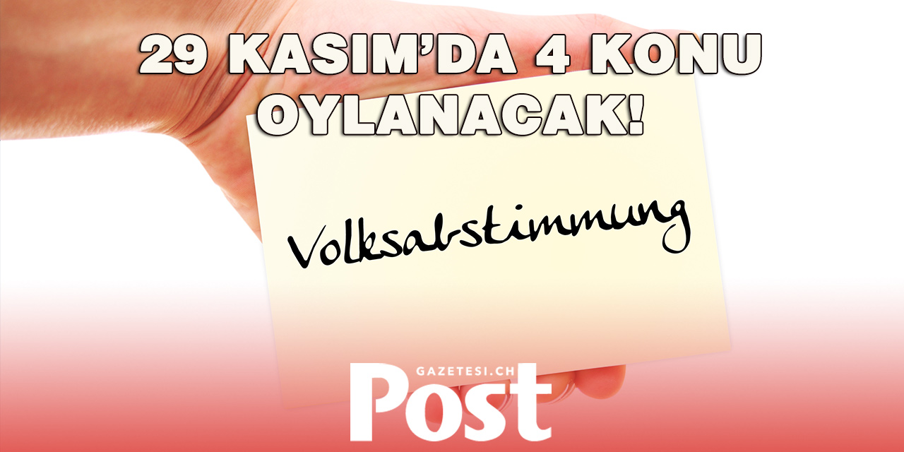 İsviçre’de 29 Kasım referandumu: Halk dört kritik konuda sandığa gidiyor