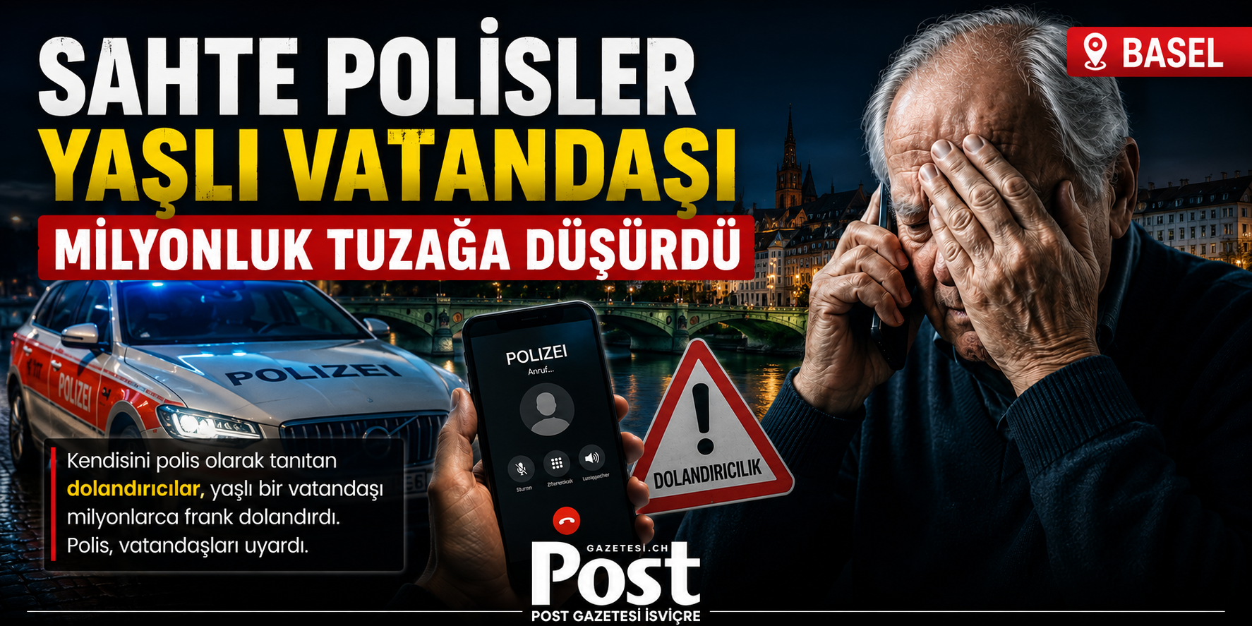 Sahte polis tuzağı: Emekliyi 1 milyon franktan fazla dolandırdılar