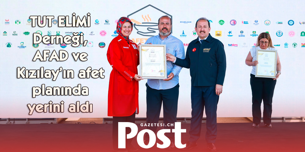 TUT ELİMİ Derneği, AFAD ve Kızılay’ın afet planına dâhil edildi