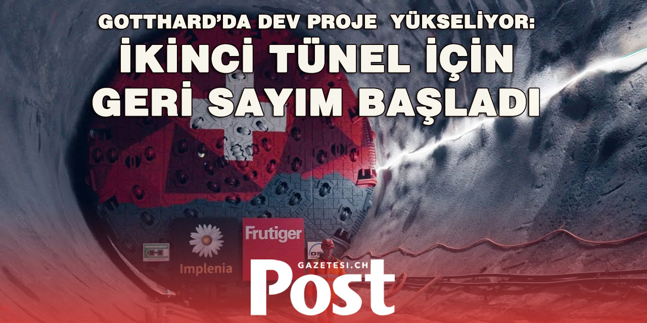 Gotthard Tüneli’nin ikinci tüpünde çalışmalar aralıksız sürüyor