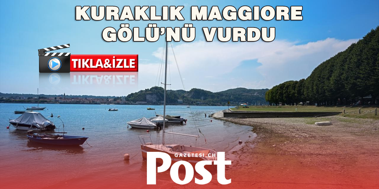 Kuraklık sebebiyle Maggiore Gölü'nde su seviyesi düştü