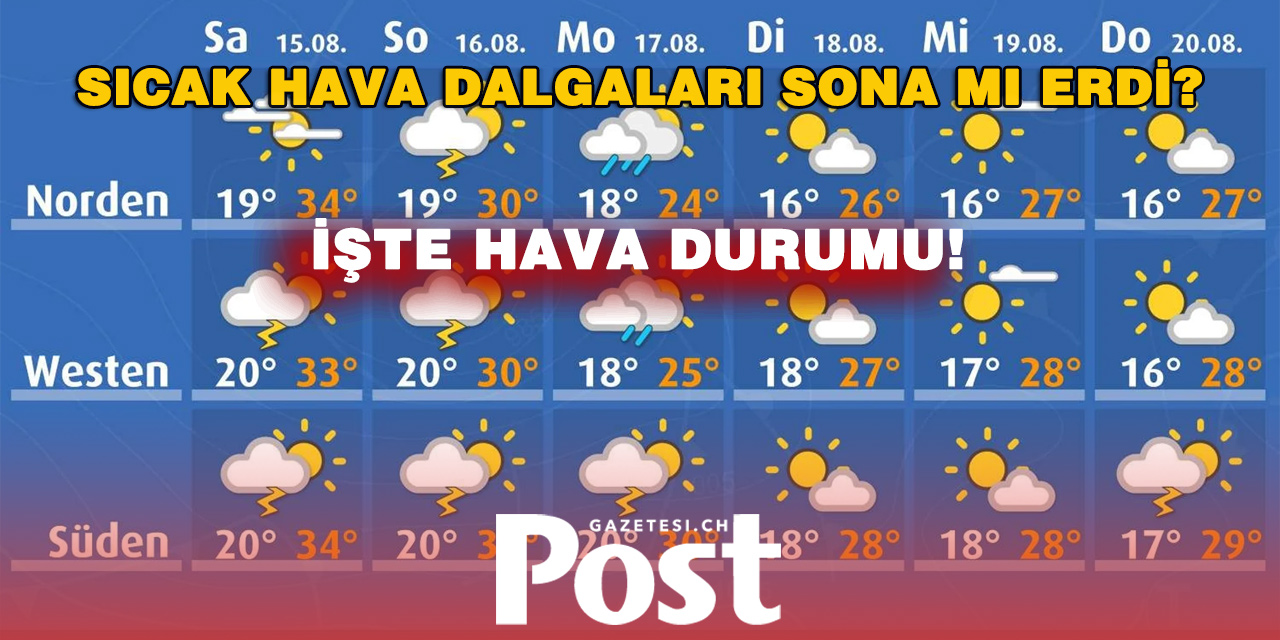 İsviçre’de Sıcak Hava Geriliyor: Sıcaklıklar 10 Derece Birden Düşecek
