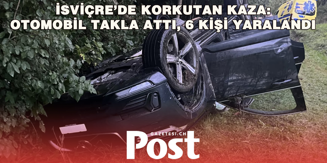 İsviçre’de otomobil karşı şeride geçti: 6 kişi yaralandı