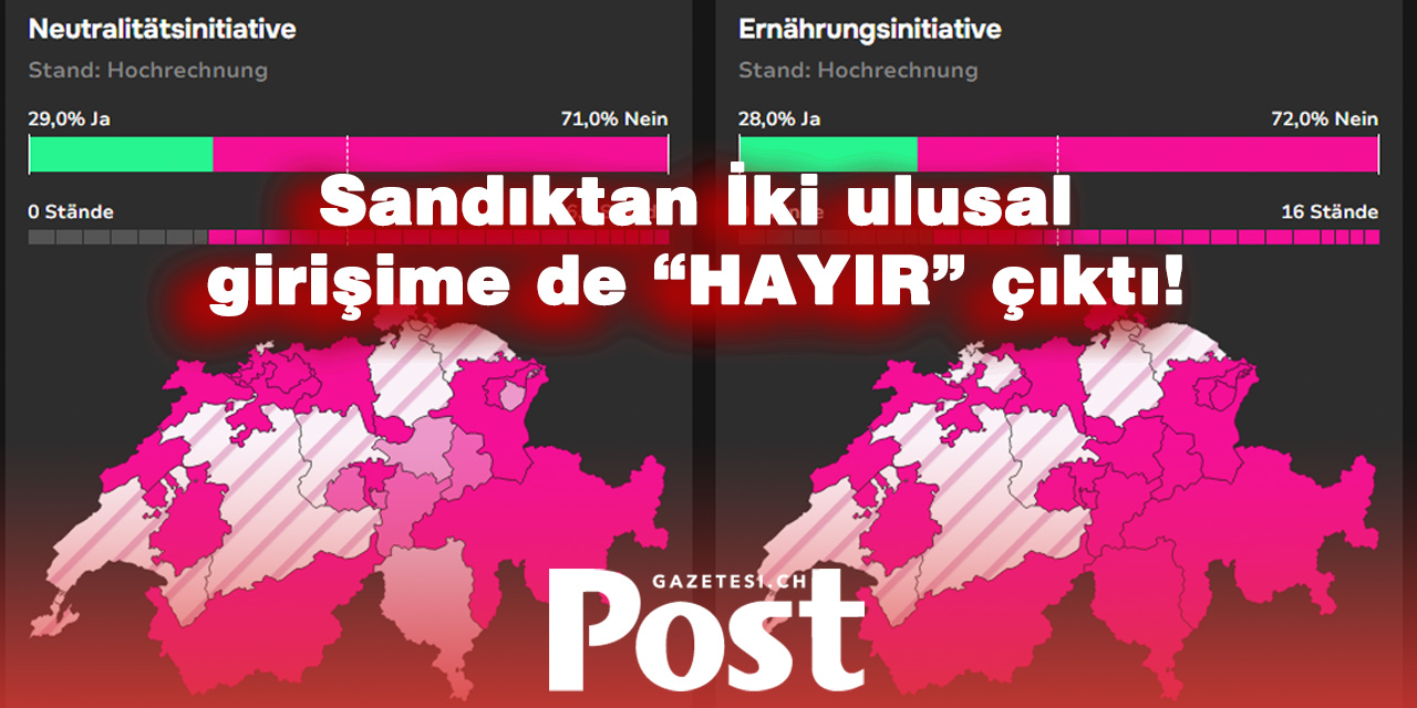 İsviçre’de sandıktan ilk mesaj: İki ulusal girişime de “hayır”