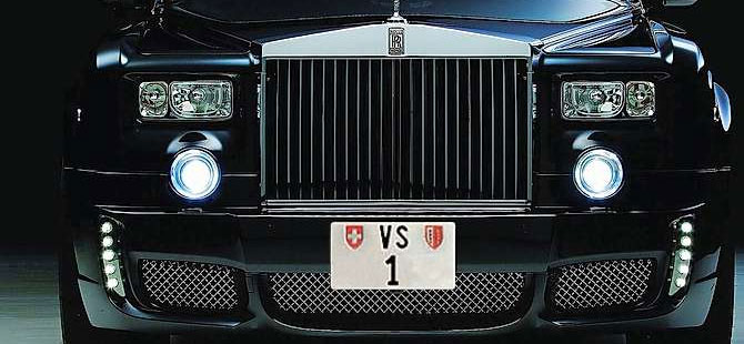 Nummernschild "VS 1" ab 10'000 Franken zu haben
