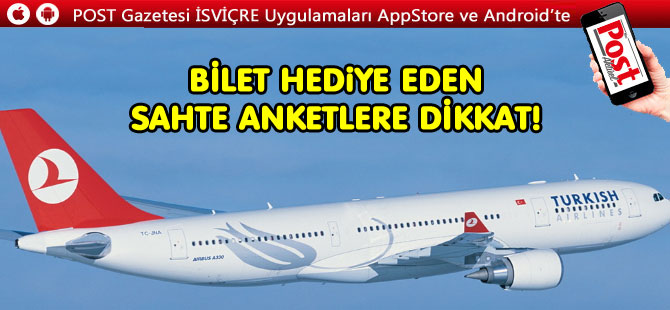 BİLET HEDiYE EDEN SAHTE ANKETLERE DİKKAT!