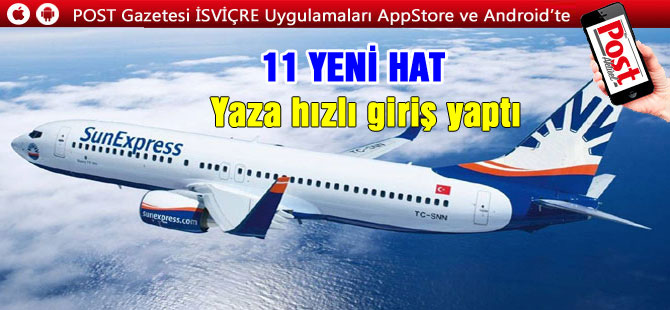 SUN EXPRESS'TEN 11 YENİ HAT